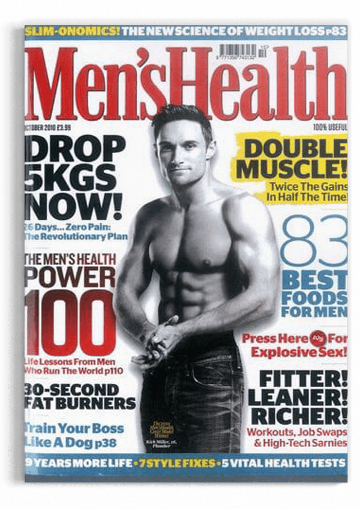 Kirk Miller magazine cover in his 20s